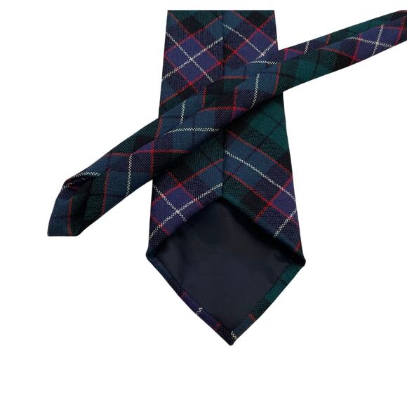 Ingles Buchan Tartan Wool Tie made in Scotland, 57" Long - Picture 4 of 7